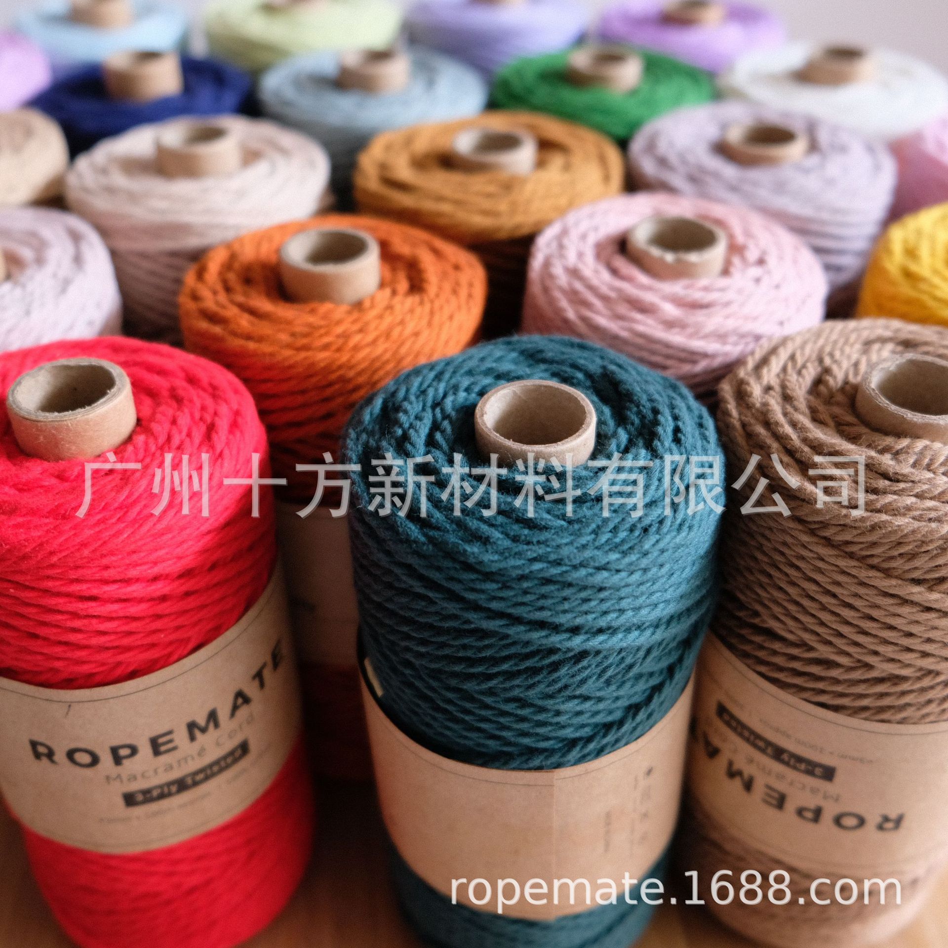 in stock Cotton 21 Yarn 2mm 150 m Roll Color Three Strands Cotton Rope Handmade DIY Cotton Hand Rope