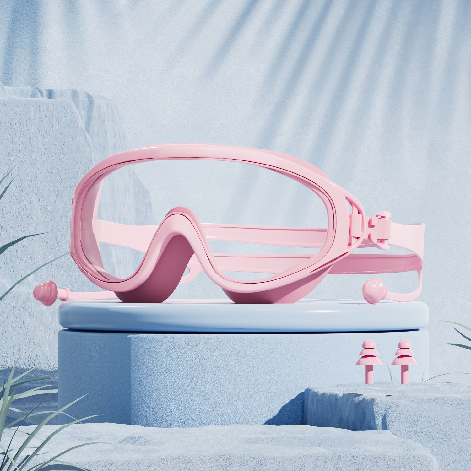 Picture of You Swimming Goggles Waterproof Anti-fog Swimming Glasses Myopia Swimming Goggles Men's Children's Large Frame Diving Swimming Cap Set Equipment