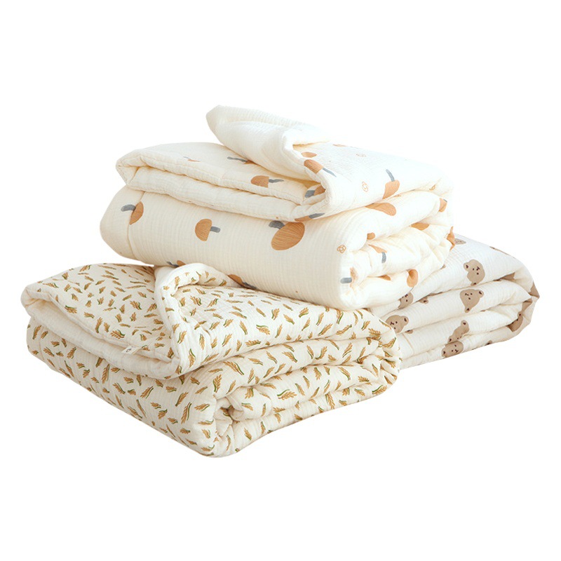 Class A baby soybean fiber gauze quilted cover quilt autumn and winter kindergarten baby quilt quilted thickened baby quilt