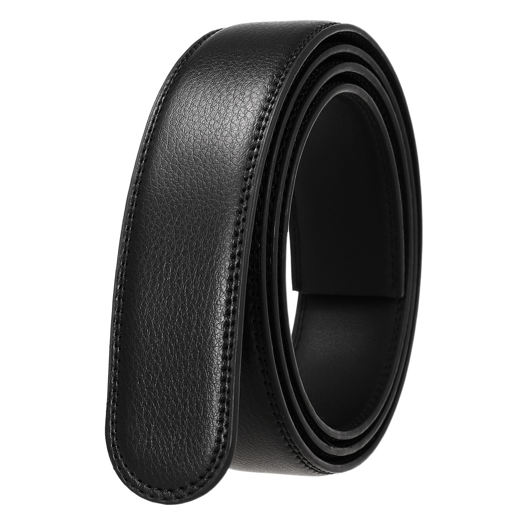 Cross-border automatic buckle belt body belt men's second-floor cowhide 3.5cm wide ZD118