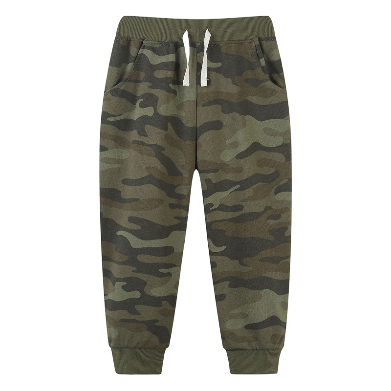 Autumn new children's European and American style trousers children's camouflage sports pants fashion children's pants with pocket wholesale