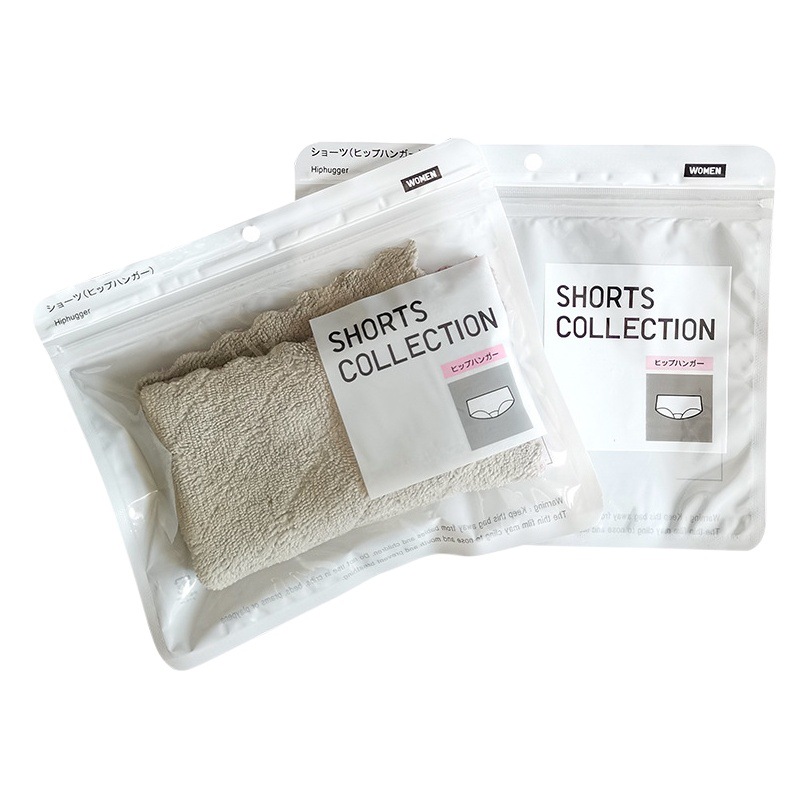 Underwear packaging bag wholesale in stock Universal independent women's underwear underwear clothing plastic packaging zipper bag ziplock bag