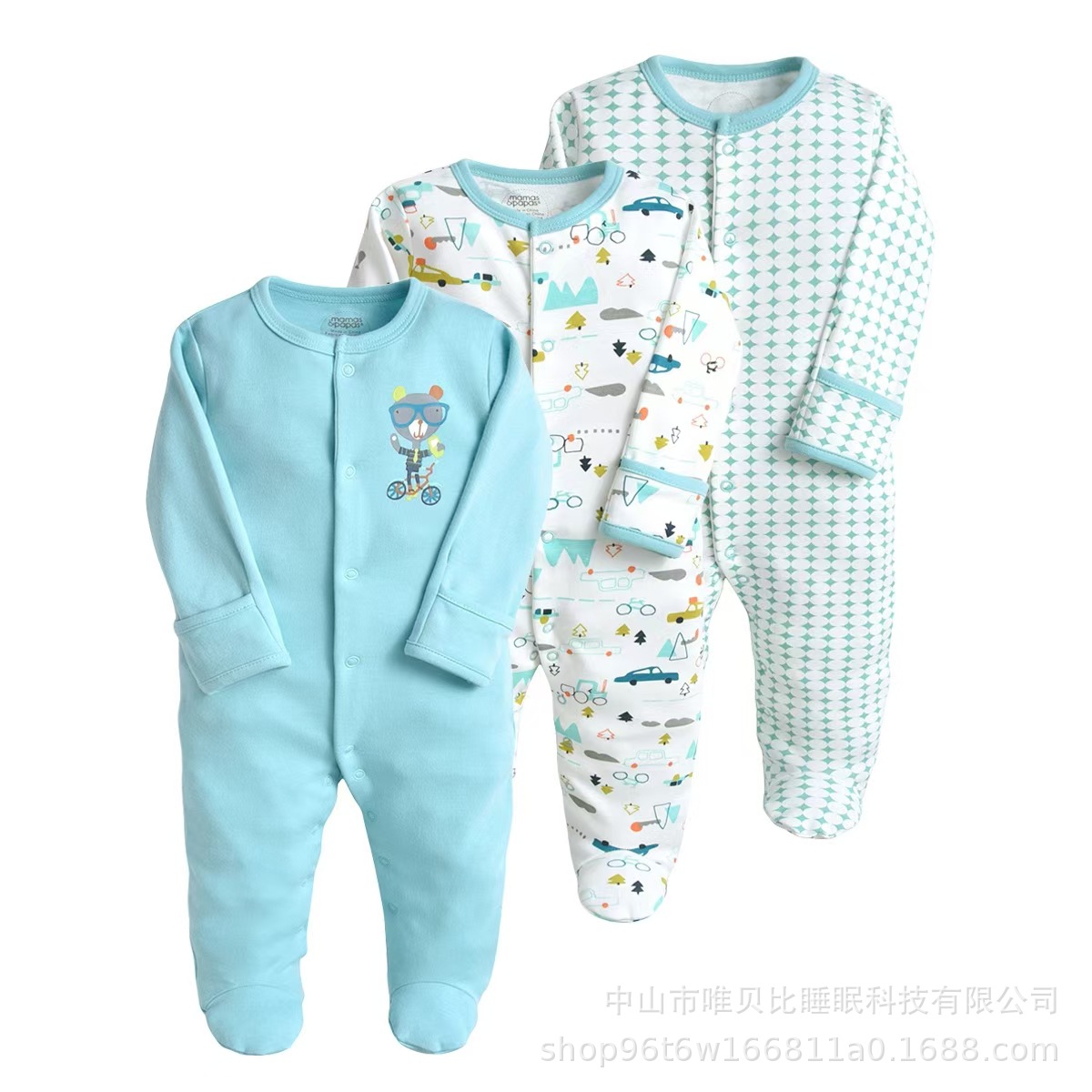 Picture of Baby's jumpsuit spring, summer, autumn and winter 0-12 months newborn's pure cotton Harbin clothes baby's base long crawling clothes