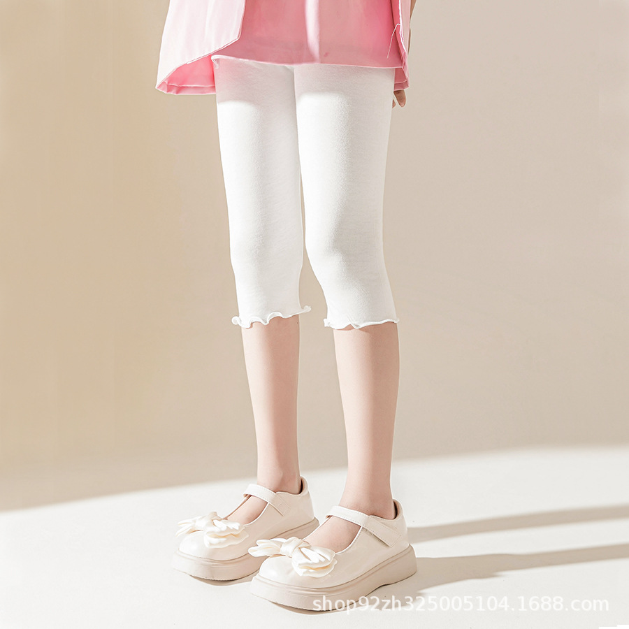 Picture of Foreign Trade Wholesale Girls' Leggings Summer Thin Modal 7-Point Pantyhose Kidsren's Ultra-Thin