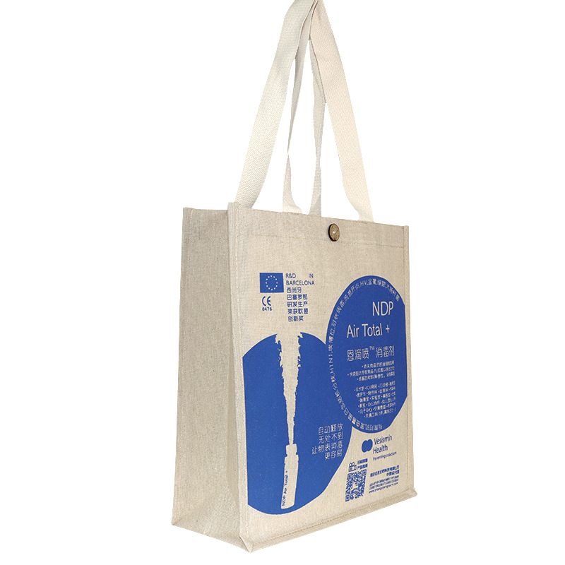 Picture of Canvas Bag Wholesale Canvas Tote Bag Student Backpack Linen Bag Cotton Bag Logo Cotton and Linen Custom Canvas Bag