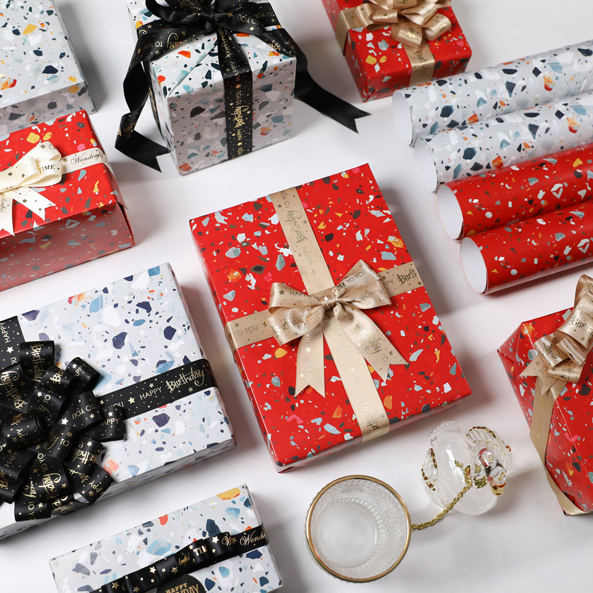 Pebble Wrapping Paper Super Marble Gift Paper Gift Kindergarten Children's Birthday Big Size Handmade Paper Wholesale