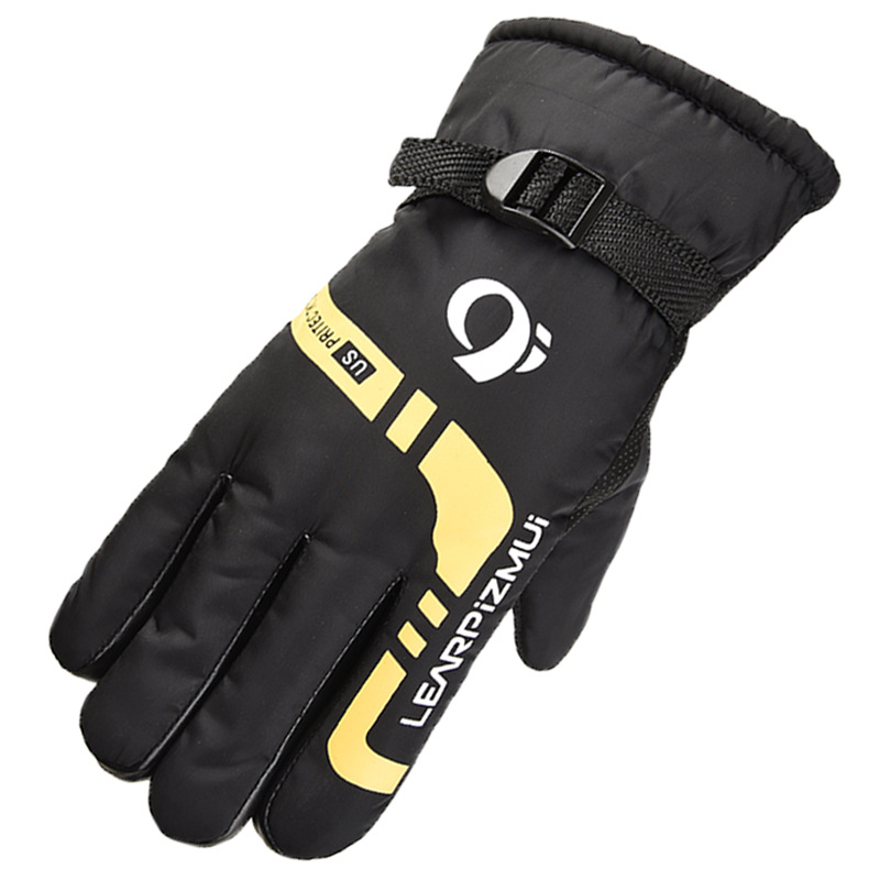 Picture of Men's Winter Warm Gloves Electric Motorcycle Riding Gloves Velvet Thickened Outdoor Sports Ski Gloves