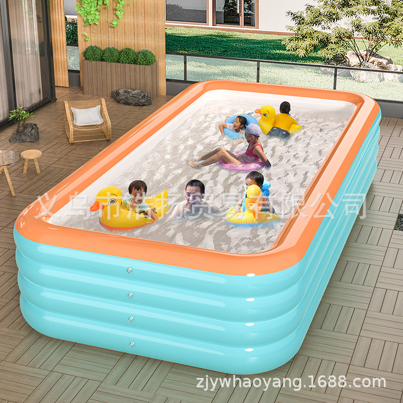 Picture of Cross-border Inflatable Swimming Pool Infant Rectangular Pool Children's Household Portable Large Adult Children's Bath