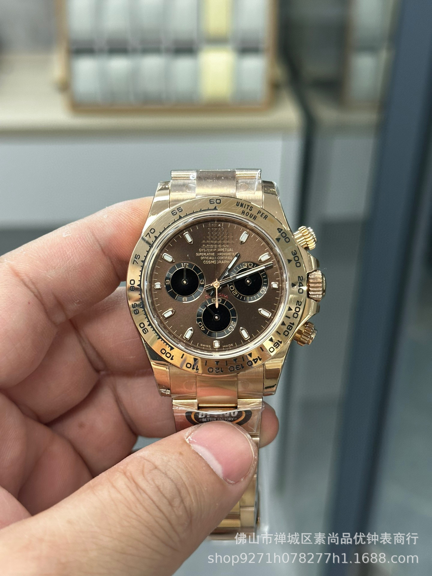 Picture of Cross-border Panda Di 7750 Ditong Cement Grey 12.4 Golden Di Chronograph 4130 Yu Wenle Men's Mechanical Watch