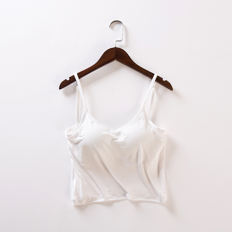 Picture of U-shaped back sling summer modal with chest pad thin inner backless anti-slip underwear women's one-piece bra