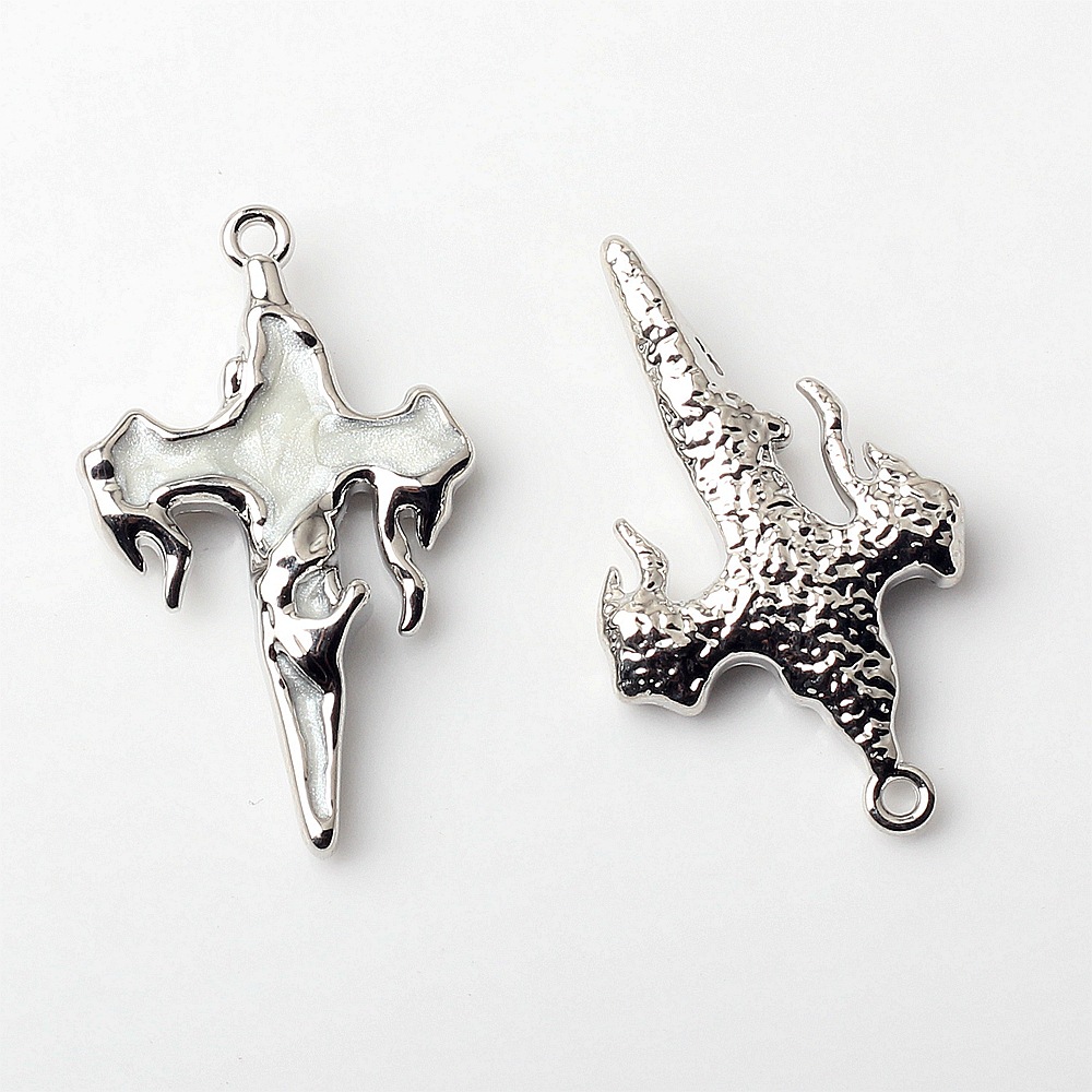Picture of Alloy Color Oil Dropping Cross Pendant Pendant DIY Handmade Necklace Earrings Bracelet Jewelry Accessories