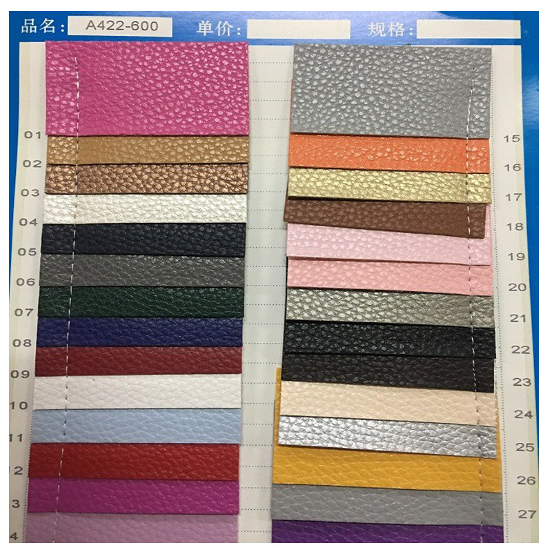 Pearlescent Double-Sided Lychee Pattern Pvc Artificial Leather Four-Way Stretch Thickened Material for Bags, Sofas, Shoes, Clothing, and Leather Fabrics