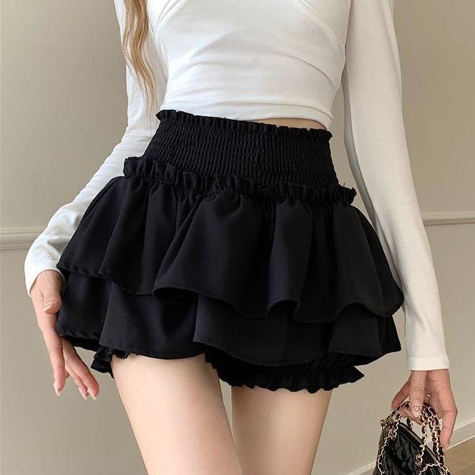 Ballet Style Skirt Women's Autumn Korean Style 2024 New High Waist Slim Design Sweet and Spicy Cake Puff Skirt