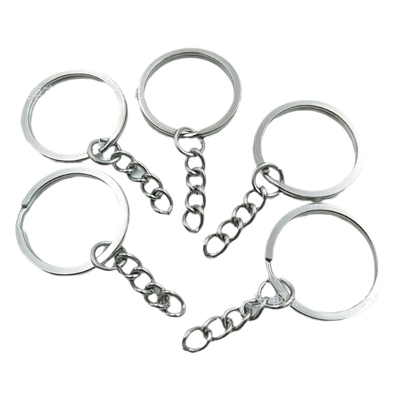 Picture of Factory Direct key ring with chain flat ring Plus chain toy hardware accessories 25 key ring in stock supply