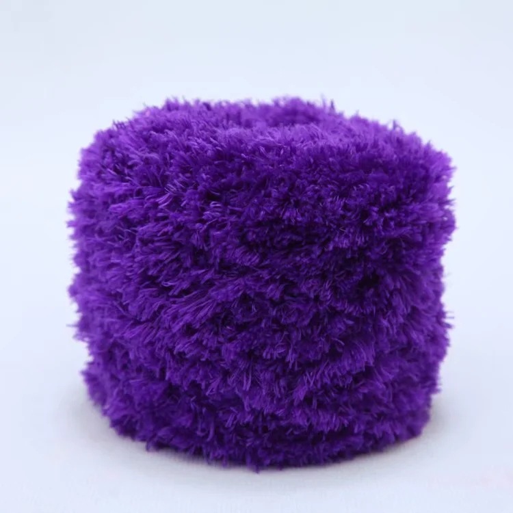 Picture of Crystal Coral Velvet Thick Thread Imitation Fur Scarf Hat Baby Baby Thread Hand-Knitted Wool Ball