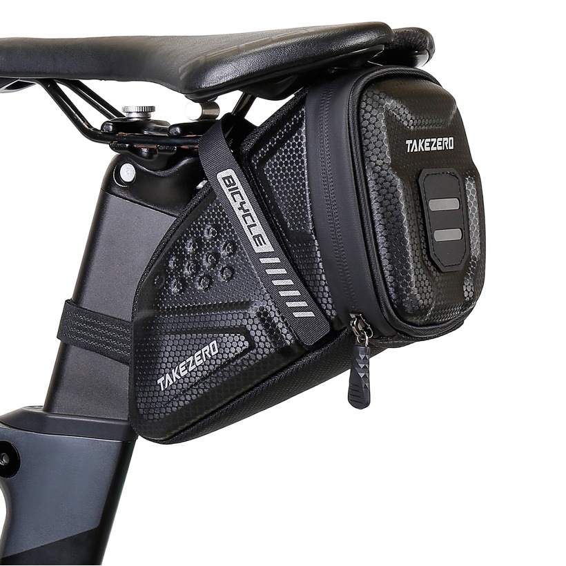 TAKEZERO bicycle tail bag saddle bag mountain bike EVA hard shell road bike rear bag riding equipment accessories
