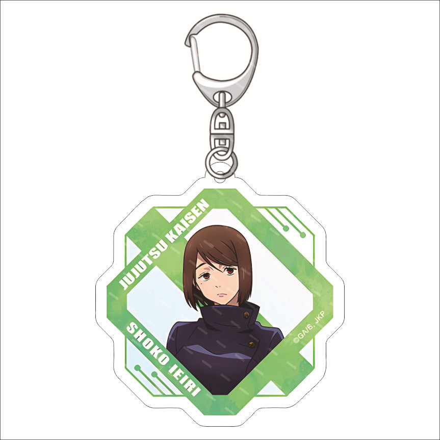 Picture of Curse battle: Huaiyu Jade folding key chain Five Wu Xia Youjie Fu black seer acrylic pendant