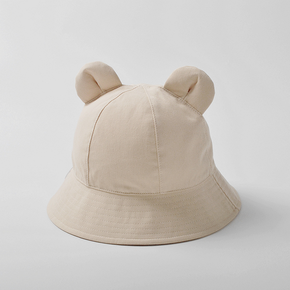Picture of moinmlon spring and summer Korean children's sunshade basin hat cute ears baby sun hat baby cotton cloth hat