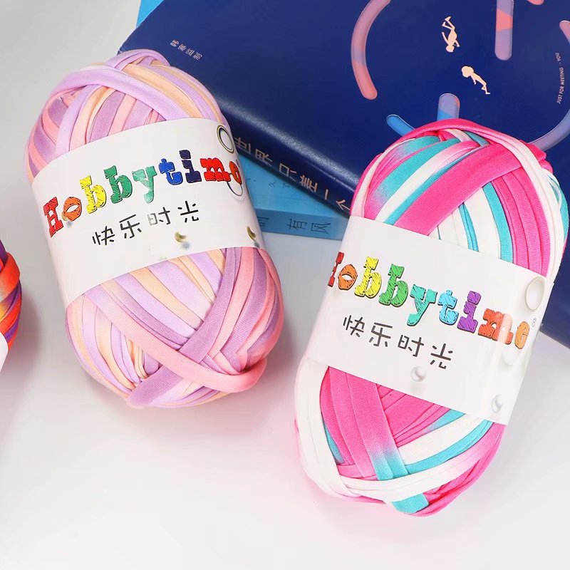 Picture of Happy Time High Elasticity Cloth Line 100g Color Material Bag Home Carpet Floor Mat Hook Shoe Hand-Knitted Thread