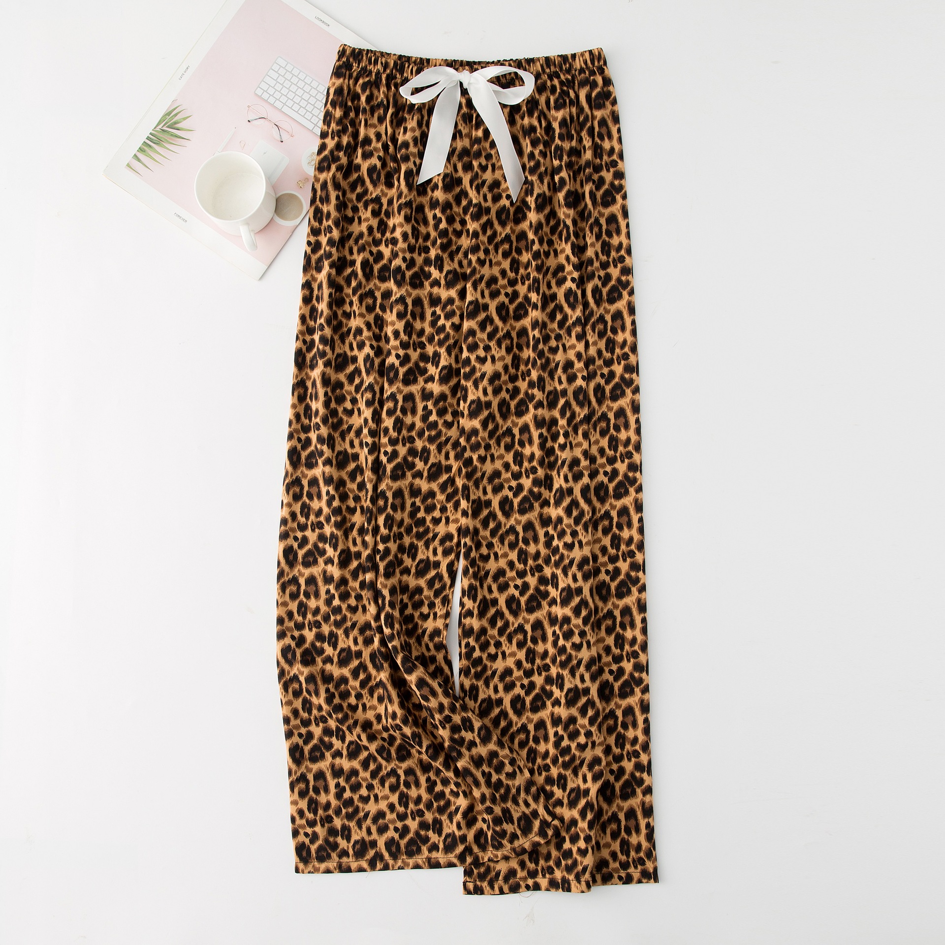 Picture of Cotton Silk Pajama Pants Women's Summer New Large Size Loose Pants Pregnant Women Can Wear Ram Cotton Thin Pants