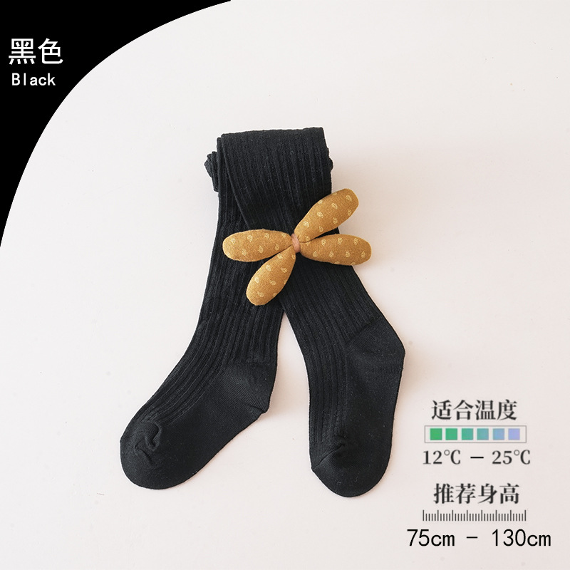 Picture of 0-10 years old children's pantyhose wholesale spring and autumn girls' pantyhose Class a cotton dragonfly wings knot children's pantyhose