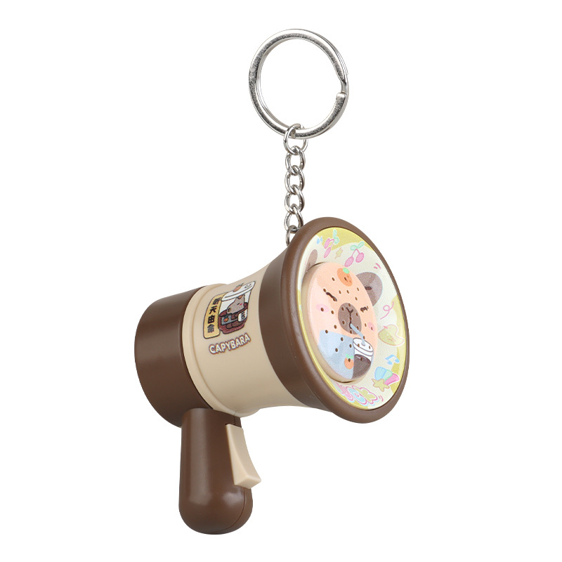 Picture of Wholesale of Small Handheld Loudspeaker Keychain Toys in the Shape of Capybara for School Bags and Accessories