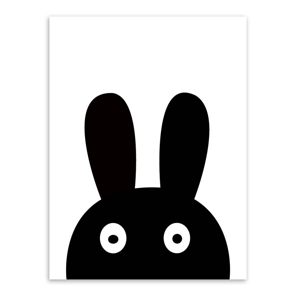 Picture of Photo Frame Core Custom Nordic Simple Fresh Black and White Animal Children's Room Decorative Cloth Painting Hanging Poster