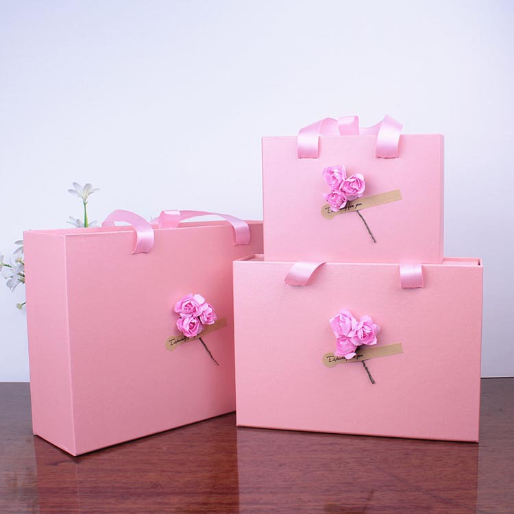 New Creative Christmas Pink Drawer-Style Gift Box, Candy Box, Cardboard Box, Wedding Bridesmaid Gift Box