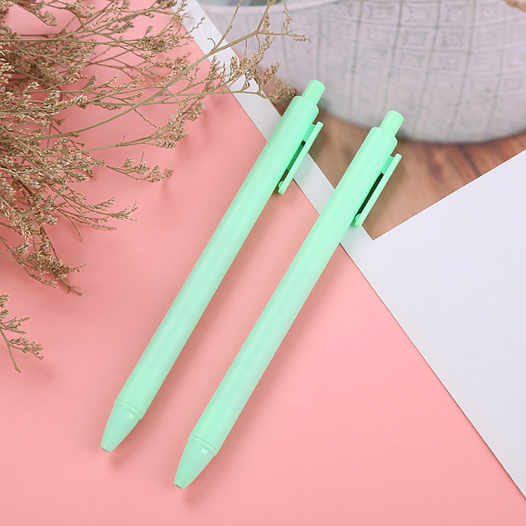 Picture of Morandi push gel pen 0.5mm bullet macaron press pen vintage office stationery signature pen