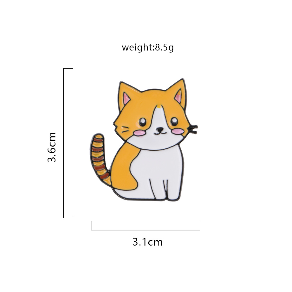 Picture of Cartoon Cute Student Brooch Backpack Collar Sloth Bread Hedgehog Elephant Badge Enamel Animal Pin