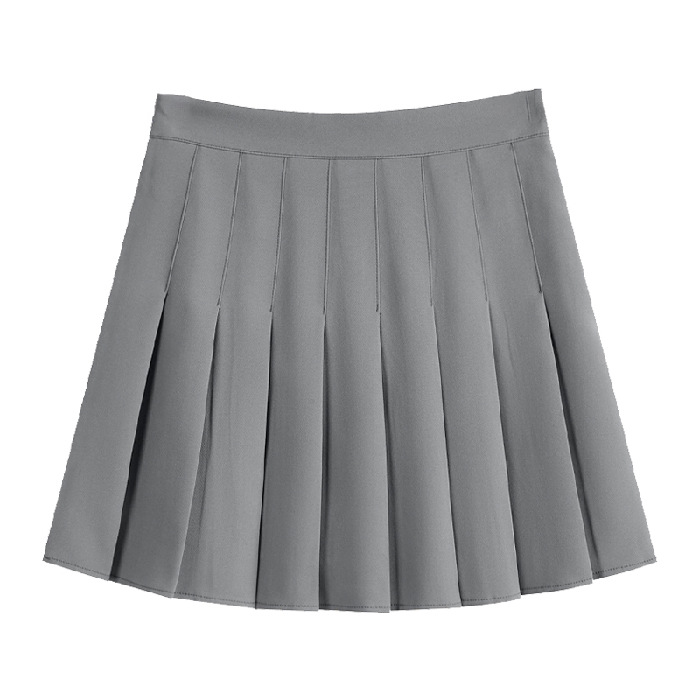 Picture of Four Seasons Short Skirt Women's Pleated Skirt JK Uniform Skirt Fashion Skirt (Long Safety Pants Zipper Button)