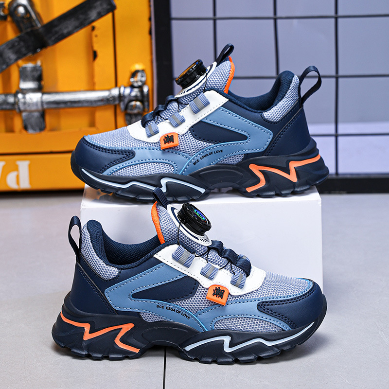 Children's shoes boys children's sports shoes spring summer 2024 new season big boys mesh sports wave shoes tide