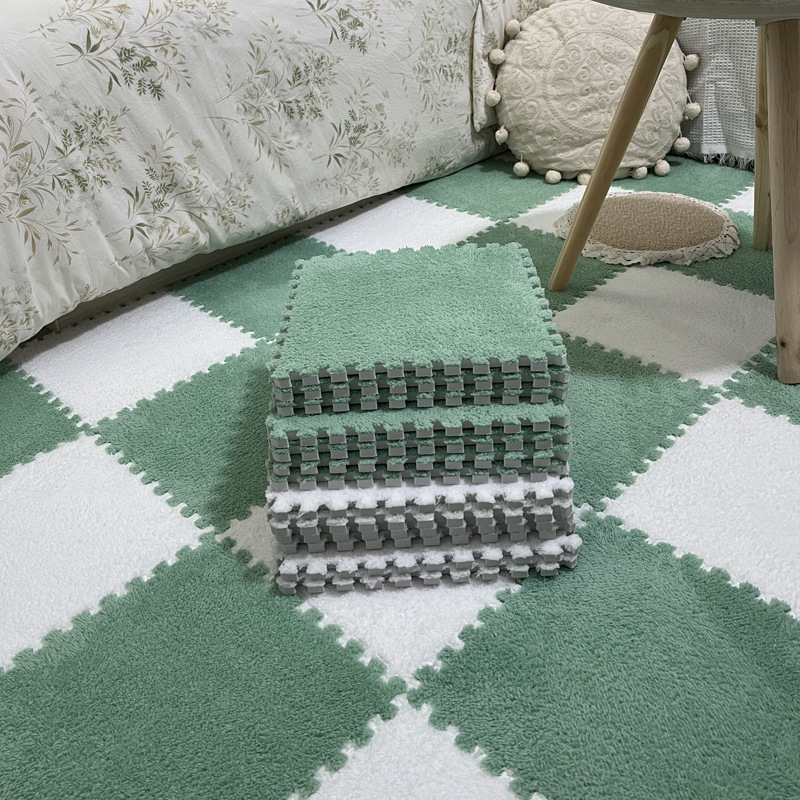Picture of Plush room stitching carpet bedroom living room 2023 New ins style bedside blanket full floor mat cushion home