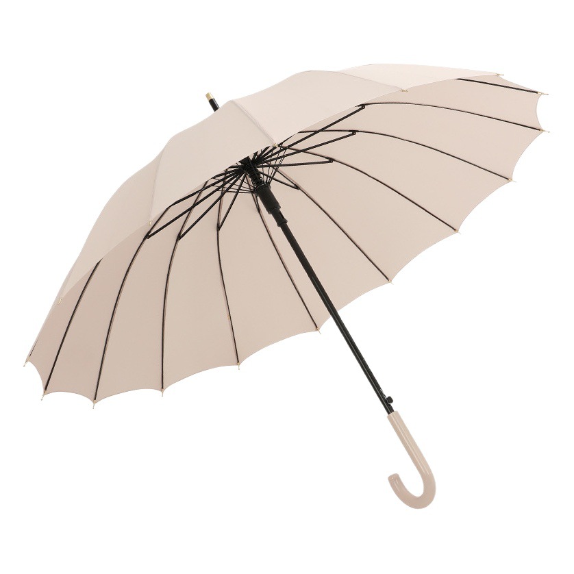 Sixteen-Bone Long-Handled Umbrella, Small Fresh Women's Sunny and Rainy Dual-Use Umbrella Manufacturer Wholesale with Logo Printing, Advertising Sun Umbrella