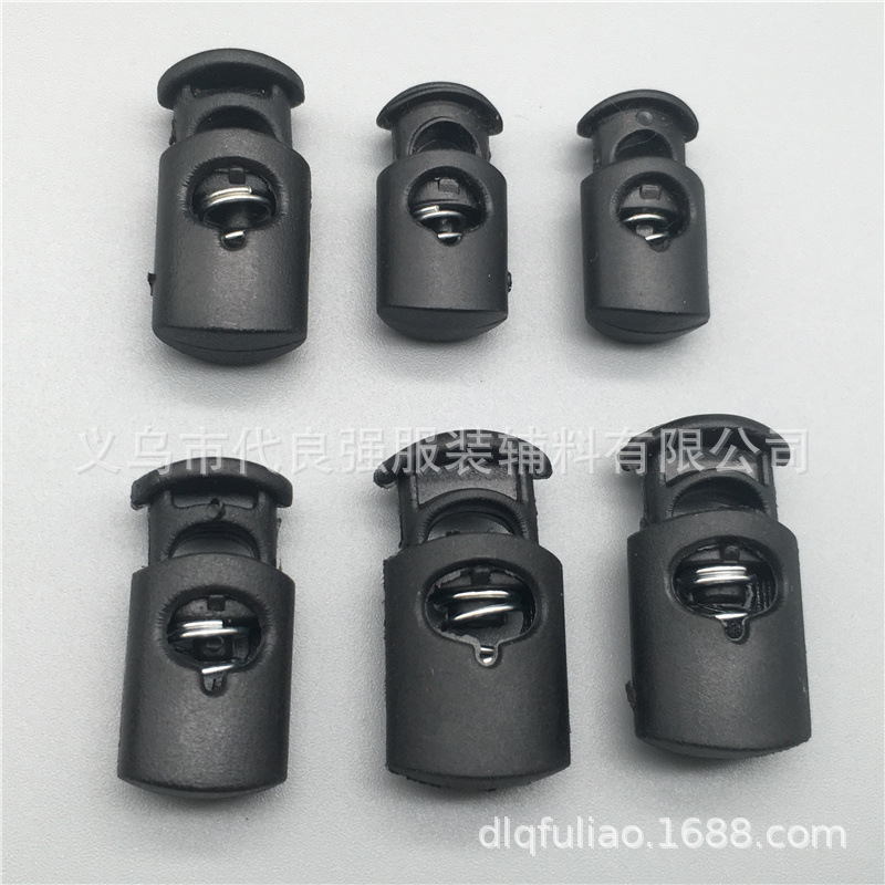Picture of Factory stock supply plastic spring buckle environmental protection single hole adjustment button pocket rope buckle elastic buckle