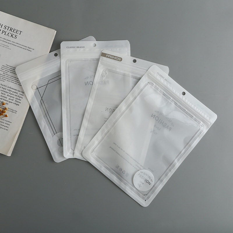 In-Stock Self-Sealing Bags for Underwear, Leggings, Plastic Bags, Clothing Packaging Bags, Transparent Socks, Independent Zipper Bags for Cross-Border E-Commerce