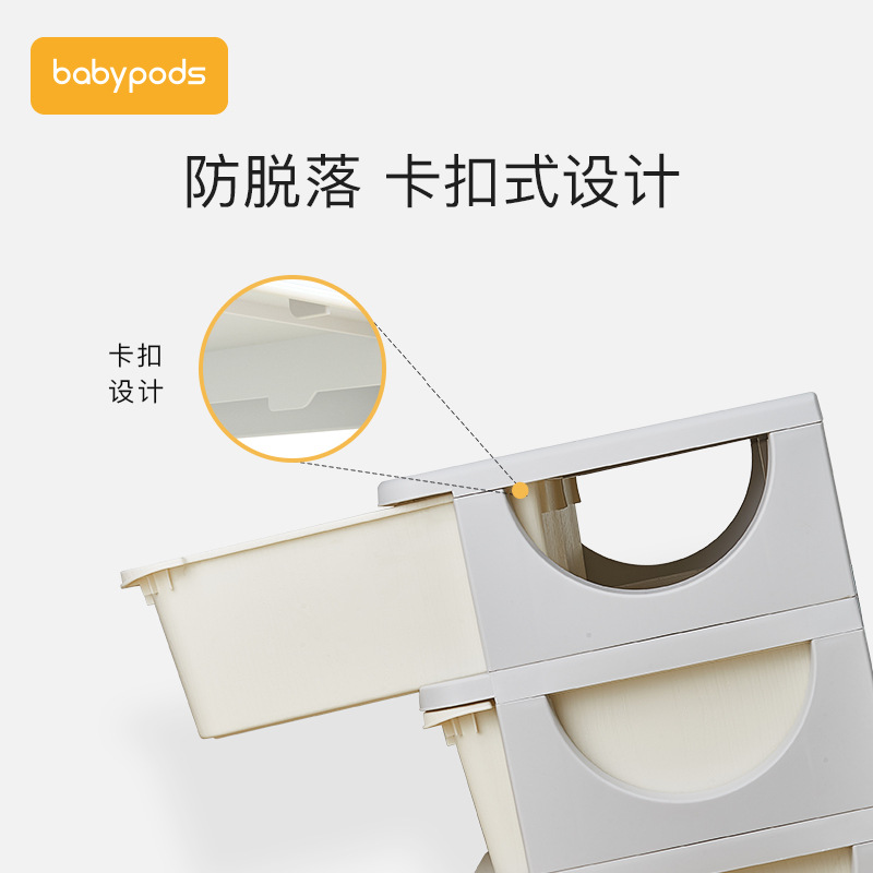 Picture of babypods Children's Toy Storage Cabinet Household Storage Rack Large Capacity Multi-Layer Baby Storage Cabinet Finishing Cabinet