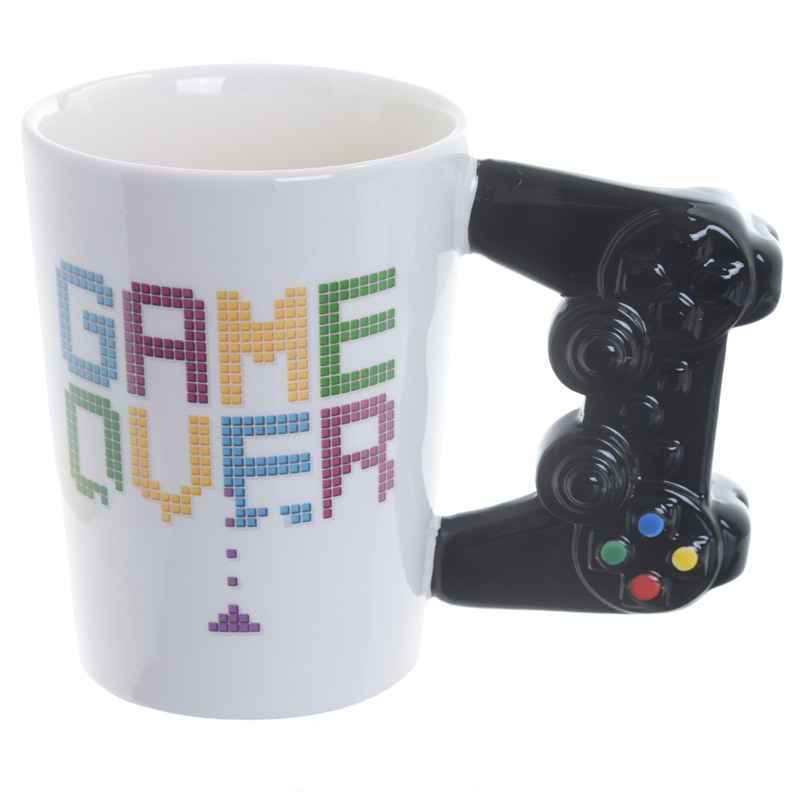 Creative game handle ceramic cup game console handle mug cup water Cup