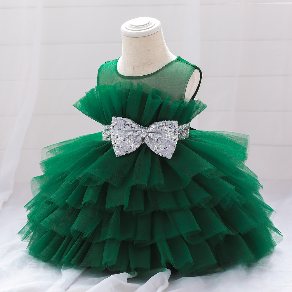 Picture of Cross-border Europe and the United States New Baby Dress Baby One-year-old Puffy Cake Birthday Dress Children's Mesh Princess Dress