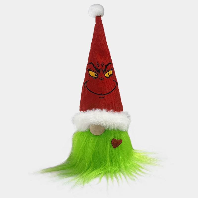 Picture of American Christmas decoration gift Christmas Grinch Faceless Old Man cartoon strange plush doll window decoration