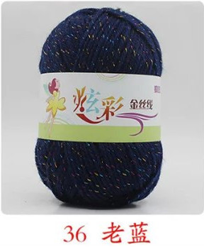 Picture of Acrylic plus color silk thread three color wool bright silk acrylic thread handmade DIY line cross-border foreign trade supply manufacturers wholesale