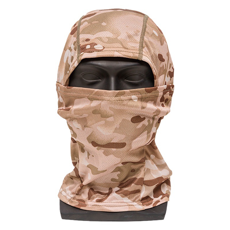Cross-Border Summer Sun Protection Mask, Outdoor Cycling Dustproof Camouflage Headgear, Tactical Single-Hole Headgear, Headscarf for Fishing