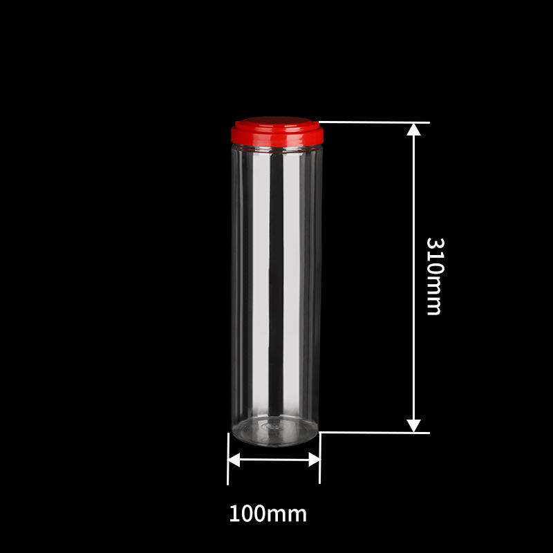 Picture of Factory Straight Hair Pet Tie Bottle Extra Long Transparent Storage Plastic Bottle Sub-Packaging Sealed Bottle Round Straight Bottle