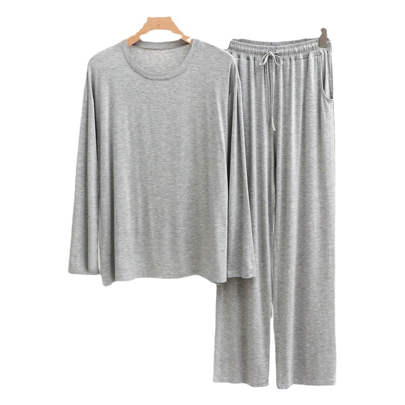 Modal 622 Long-sleeved Trousers Deep Pocket Thin Large Size Soft and Comfortable Breathable Draped Men's Pajamas Home Clothes