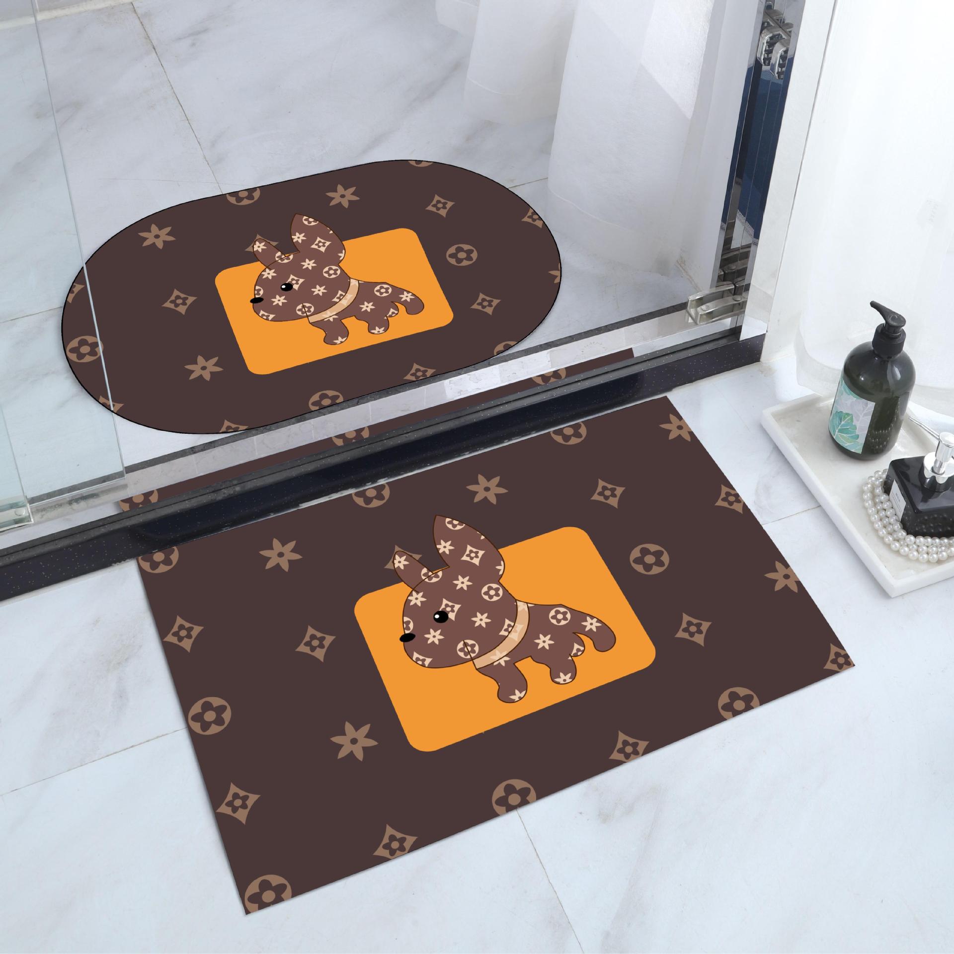 Picture of A generation of hair bathroom non-slip mat entrance entrance absorbent mat cross-border household bathroom printing mat