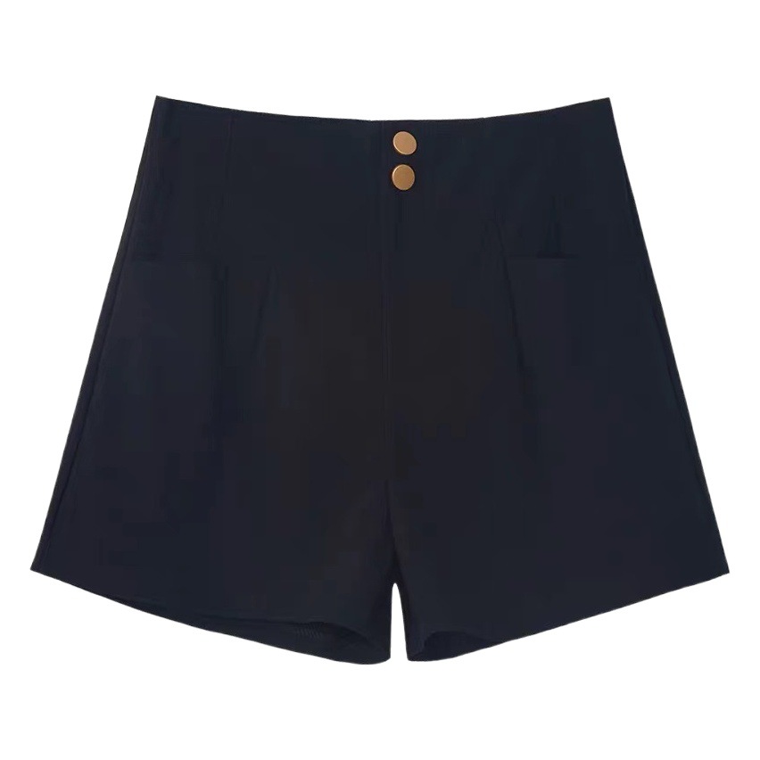 2025 New Autumn and Winter Stretchy High-Waisted Black Slimming Versatile A-Line Suit Shorts for Women, Trendy Outerwear Boot Shorts