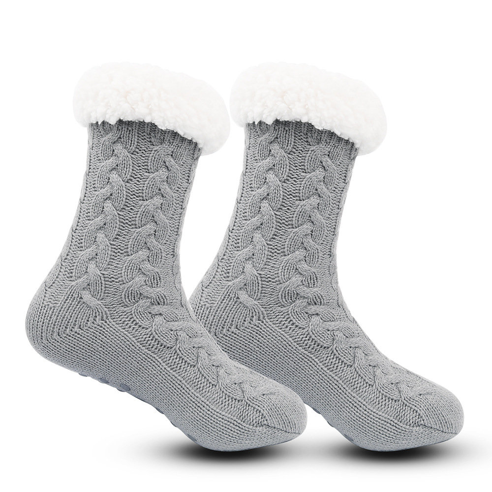 Picture of Floor Socks winter plus velvet padded warm month Slipper Socks slippers adult home Socks