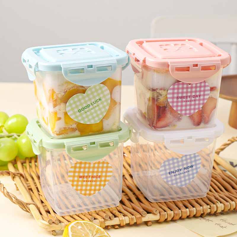 Recyclable mousse multi-layer cake packaging box soy milk cheese dessert jar tiramisu sealed packaging box