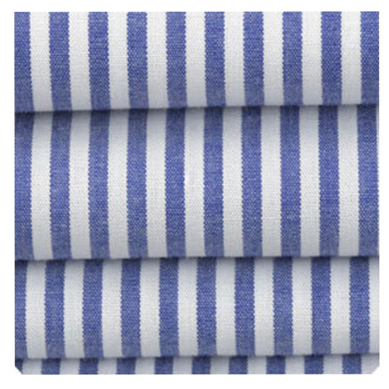 Picture of Pure Cotton Yarn-Dyed Vertical Striped Plain Poplin Cool Women's Shirt Dress Suit Pants Fabric Clothing Quick-Dry
