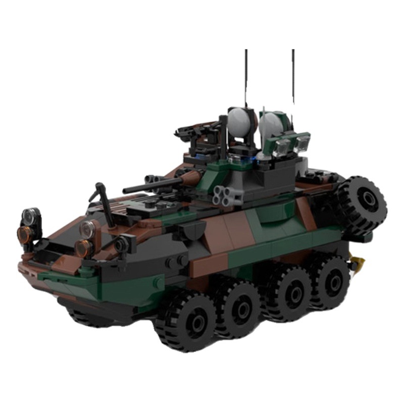 Compatible with Lego Moc-126469 Lav-25 Wheeled Armored Vehicle Small Particle DIY Assembled Building Block Toys for Kidsren